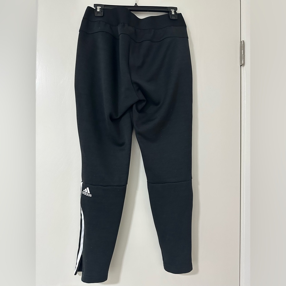 Adidas Black Joggers with White Stripes